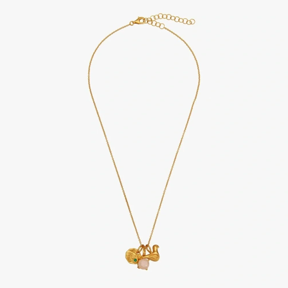 NWT. Zara Kids Sterling Silver and 24 kt Gold Plated Chain with details.